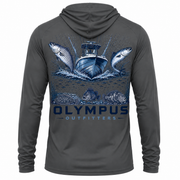 Boat and Fish Hooded Fishing Shirt