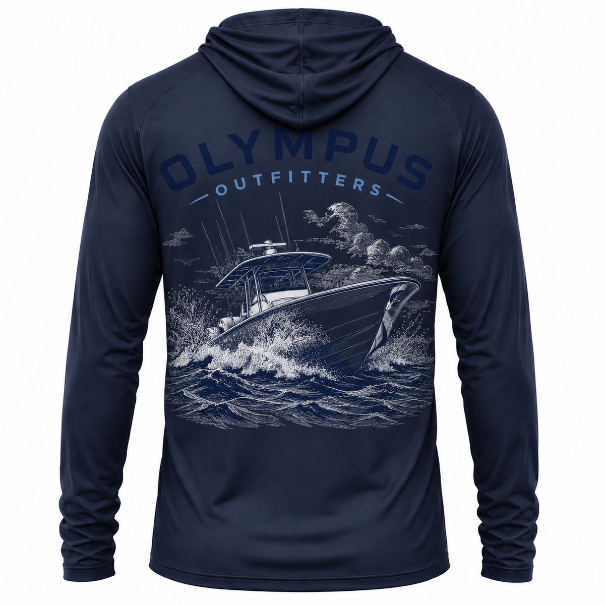 Boat Back Hooded Fishing Shirt